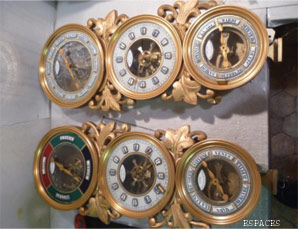 Cadrans démontés de l'horloge (Photo A.B.C.)